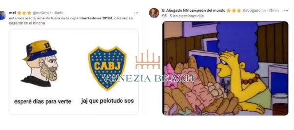 Memes tras la eliminación de Boca de la Copa Libertadores 2024
