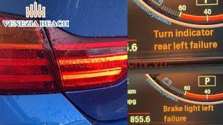 Consequences of a left rear turn indicator failure