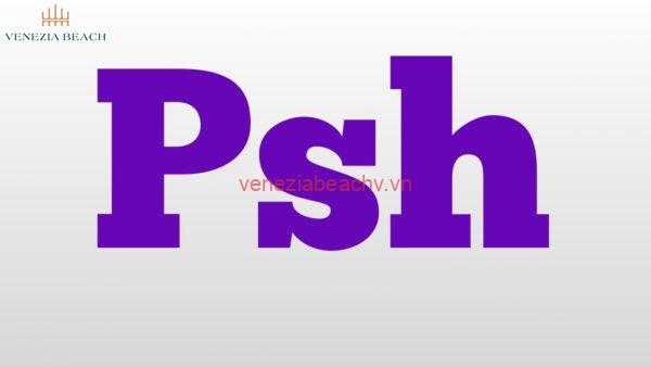 Different interpretations of 'psh' in text