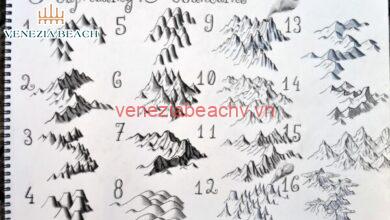 how to draw mountains on maps