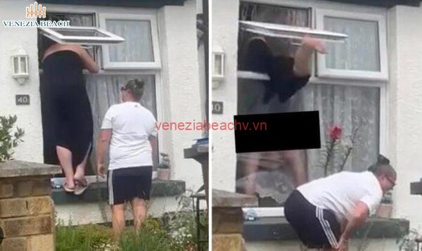 Funny Situations Happen Woman Climbing Through Window Viral Video